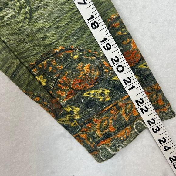 One World Plus Size Kimono Abstract Floral Green Orange Size 1X NWOT - Picture 7 of 10